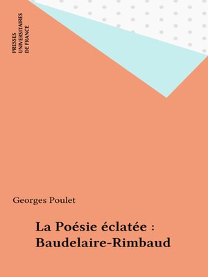 cover image of La Poésie éclatée